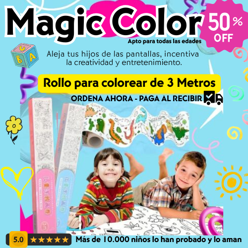 Magic Color® - Rollo mágico adhesivo para colorear