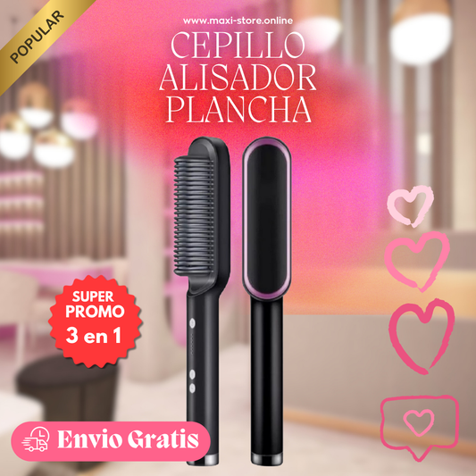 Cepillo Mágico 3 en 1 l Desenreda, peina y alisa en minutos